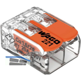 WAGO 221 2x4Qmm Verbindungsklemme mit Bet�tigungshebel