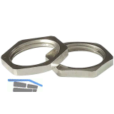 Gegenmutter M25x1,5 Messing vernickelt, SW30