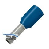 Aderendh�lse 2,5x10/16 mit Kragen blau