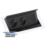 EVOline Flip Top Push S 2xSchuko + USB-A- USB-C-Charger wei�