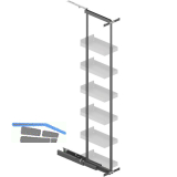 PEKA Hochschrank Standard Set KB 300 mm 1805 - 2205 mm Anthrazit