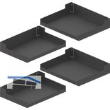 PEKA Einh�ngetablar-Set Liro 450 Magic Corner Standard Anthrazit