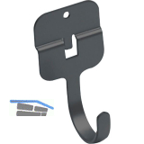 Peka Sesam Einh�ngehaken, Stahlblech Anthrazit