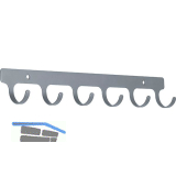 PEKA Hakenleiste Libell f�r Wandmontage, 6-fach, Stahlblech Silber