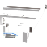 PEKA Kleiderstange 850 mm Pecasa Stahlblech mit Feinstruktur wei�