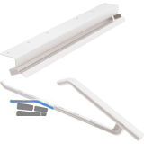 PEKA Hosenhalter-Set 550 mm Pecasa Stahlblech mit Feinstruktur wei�