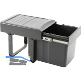 EKOTECH Einbau-Abfallsammler Mega 40 1 x 34 Liter Kunststoff grau