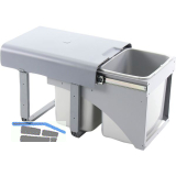 EKOTECH Einbau-Abfallsammler Ekko Front 40 2 x 16 Liter Kunststoff Grau