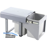 EKOTECH Einbau-Abfallsammler Ekko Front 40 1 x 16/2 x 8 Liter Kunststoff Grau
