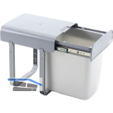 EKOTECH Einbau-Abfallsammler Aladin 40 1 x 16 Liter Kunststoff grau