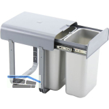 EKOTECH Einbau-Abfallsammler Aladin 40 2 x 8 Liter Kunststoff grau