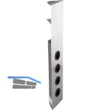 CARESSI Steckdosenelement 4ST46-58 4 Schukosteckdosen Edelstahl