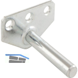 Dreieckplatte mit Tragstift Plattengr��e 45 x 31 mm, � 8 mm, Stahl blau verzinkt