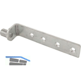 Drehlager gerade 93 x 20 mm, Zapfen � 10 mm x 12 mm, Stahl blau verzinkt