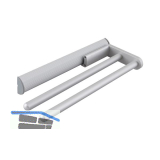 Geschirrtuch-Auszug Eris 2-armig 300 mm Alu eloxiert natur