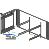 PEKA Eckauszug Magic Corner Comfort KB 900 mm links Anthrazit