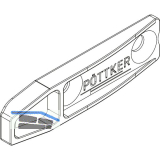 Ausgleichssicherung Alu 77 FRONTSLIDE Kunststoff silber