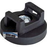 EVOline Haftmagnet schwarz mit Kabelbinder