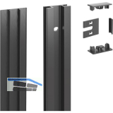 PEKA Wandprofil Standard Pecasa Aluminium geb�rstet anodisiert schwarz