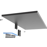 PEKA Metalltablar 850 x 400 mm Pecasa Stahlblech mit Feinstruktur schwarz