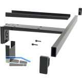 PEKA Kleiderstange 550 mm Pecasa Stahlblech mit Feinstruktur schwarz