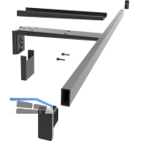 PEKA Kleiderstange 850 mm Pecasa Stahlblech mit Feinstruktur schwarz