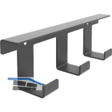 PEKA Hakenleiste 3 Haken Pecasa Stahlblech mit Feinstruktur schwarz