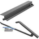 PEKA Hosenhalter-Set 550 mm Pecasa Stahlblech mit Feinstruktur schwarz