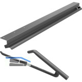 PEKA Hosenhalter-Set 800 mm Pecasa Stahlblech mit Feinstruktur schwarz