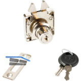 SISO Zylinder Rollladenschloss 855, Stahl vernickelt