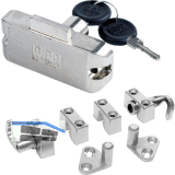 SISO Zylinder Drehstangenschloss 922 inkl. Zubeh�r, Stahl vernickelt