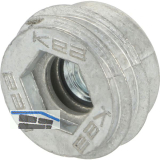 SISO Einschraubmuffe KEA M10 mit integriertem Federsystem, Zinkdruckguss, blank