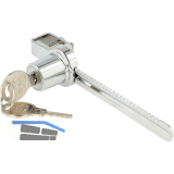 SISO Zylinder Glasschiebet�rschloss 750 verschiedensperrend, Stahl verchromt