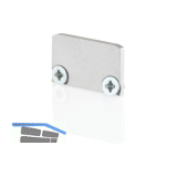 BILTON Endkappe alufarbig zu Aufbau- Aluminiumprofil XT02