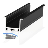 BILTON Aluminium Einbauprofil XT01, schwarz eloxiert, auf Ma� ohne Abdeckung