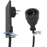 EVOline Plug-Verl�ngerung mit Schukokupplung, Kunststoff schwarz