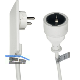 EVOline Plug-Verl�ngerung mit Schukokupplung, Kunststoff wei�