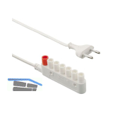 ELEKTRA Verteiler 6-fach + 1 codiert Mini-Stecksystem, 230 V, L�nge 3500 mm