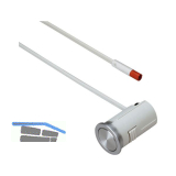 ELEKTRA Druckschalter 230 V, 1-polig, mit 1000 mm Anschlussleitung, vernickelt