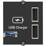 BACHMANN Keystone Modul USB Doppelcharger 2xUSB-A, 2,4A