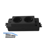 Steckdosenleiste EVOline Express 2 x Schuko, GST, schwarz