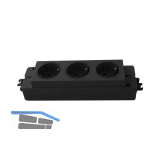 Steckdosenleiste EVOline Express 3 x Schuko, GST, schwarz