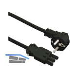 Anschlussleitung Ger�tekupplung GST18/Schukostecker 3000 mm schwarz