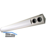 WIPO Unterbauleuchte Corner Compact LED 860mm mit Steckdose, Edelstahl Effekt