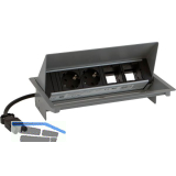 BACHMANN Steckdosenbox Coneo DATA L: 299,1 mm, B: 87,1 mm Alufarbig