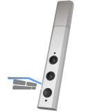 WIPO Steckdosenleiste Power-Turm 2, 2 Schukosteckdosen, Edelstahl