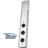 WIPO Steckdosenelement Power-Eck 1, 3 Schukosteckdosen, Edelstahl