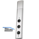 WIPO Steckdosenelement Power-Eck 2, 2 Schukosteckdosen, Edelstahl