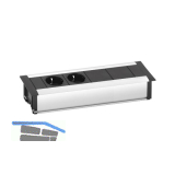 EVOline Frame-Dock Data Einbau Steckdosenleiste, alufarbig