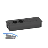 EVOline Frame-Dock Data Einbau Steckdosenleiste, schwarz